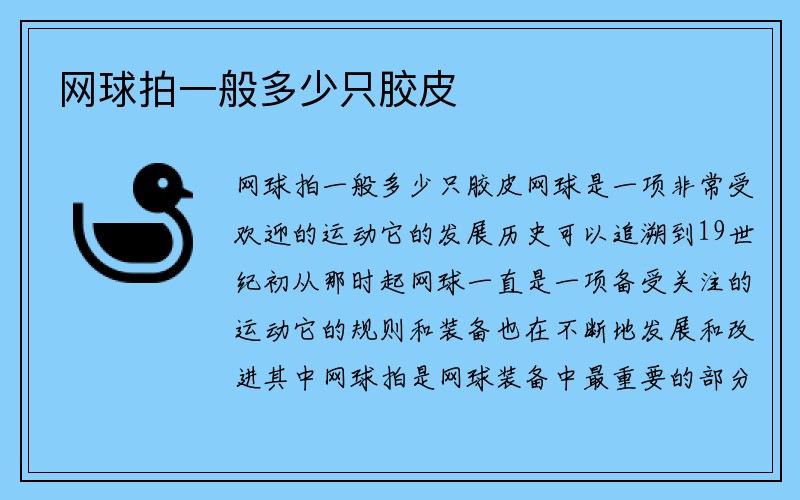 网球拍一般多少只胶皮